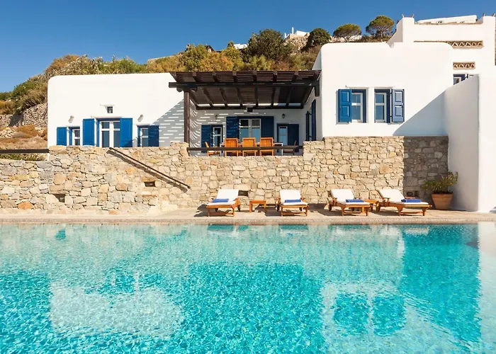 Villa Excellent Mykonos Psarrou Lambda 5 Bedrooms Stunning Sea Views Psarrou *