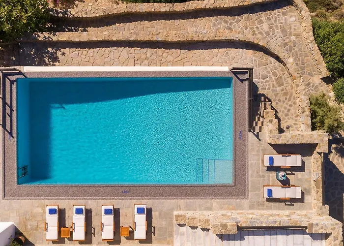 Villa Excellent Mykonos Psarrou Lambda 5 Bedrooms Stunning Sea Views Psarrou