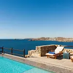 Вилла Excellent Mykonos Psarrou Lambda 5 Bedrooms Stunning Sea View