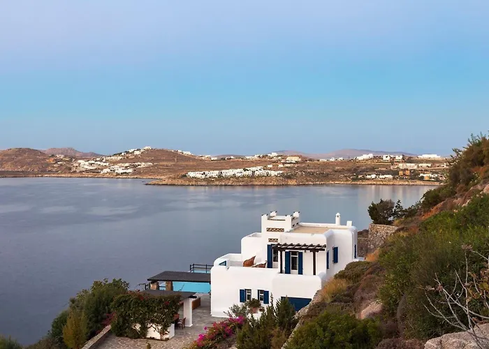 Excellent Mykonos Psarrou Lambda 5 Bedrooms Stunning Sea Views Psarrou فيلة