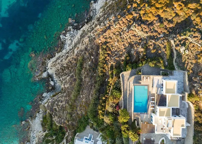 Excellent Mykonos Psarrou Lambda 5 Bedrooms Stunning Sea Views Psarrou فيلة *