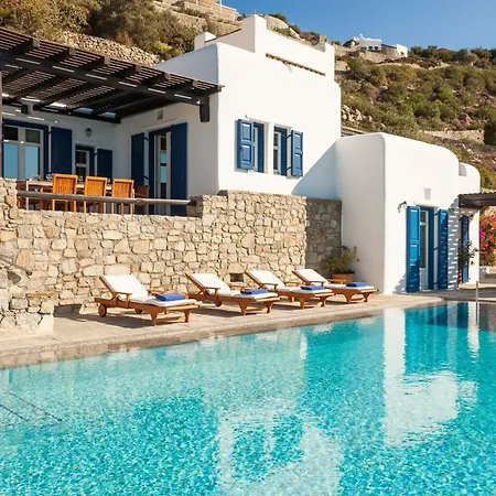 Excellent Mykonos Psarrou Lambda 5 Bedrooms Stunning Sea Views Psarrou 빌라 Mykonos Town